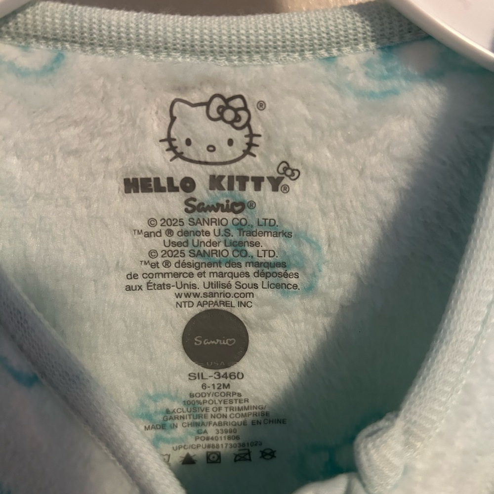 Hello Kitty Aqua Kids Footie Pajamas - Picture 2 of 4